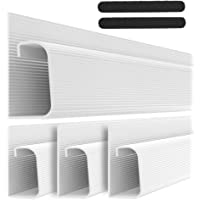Kit Cable Canal J – Sistema Organizador de Cables de Computadora de Escritorio – 4x16” (10x40.60cm) Bandejas para Debajo…